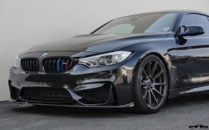 BMW M4 Coupe Black Sapphire Metallic by EAS on Vorsteiner Wheels (V-FF 102) 2016 года